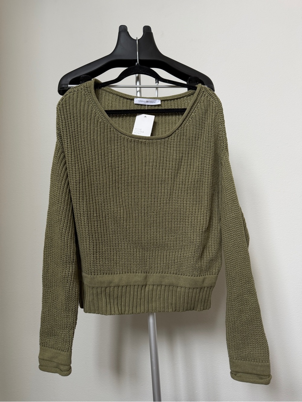 Sundays Best Olive Crewneck Knit Sweater